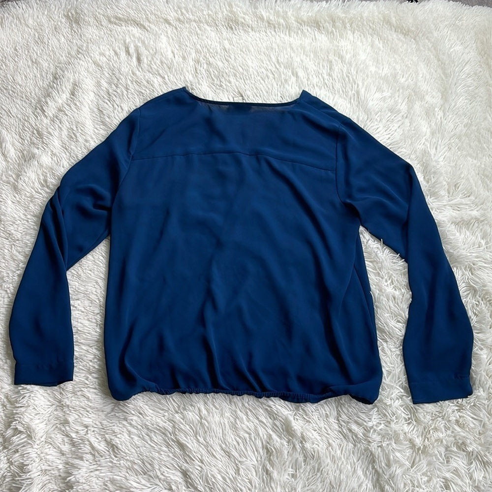 LOFT Long Sleeve Surplice blouse - Picture 2 of 8